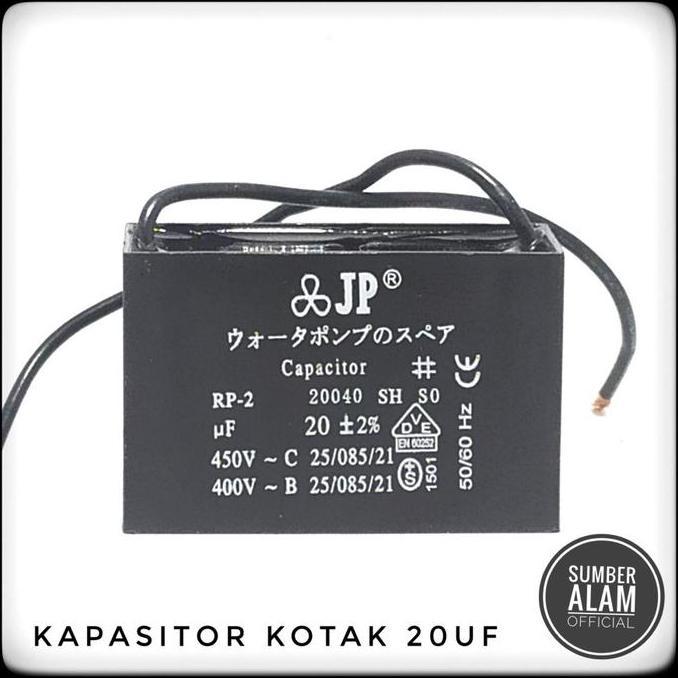 kapasitor kotak kabel pompa air 20uf TERBATAS
