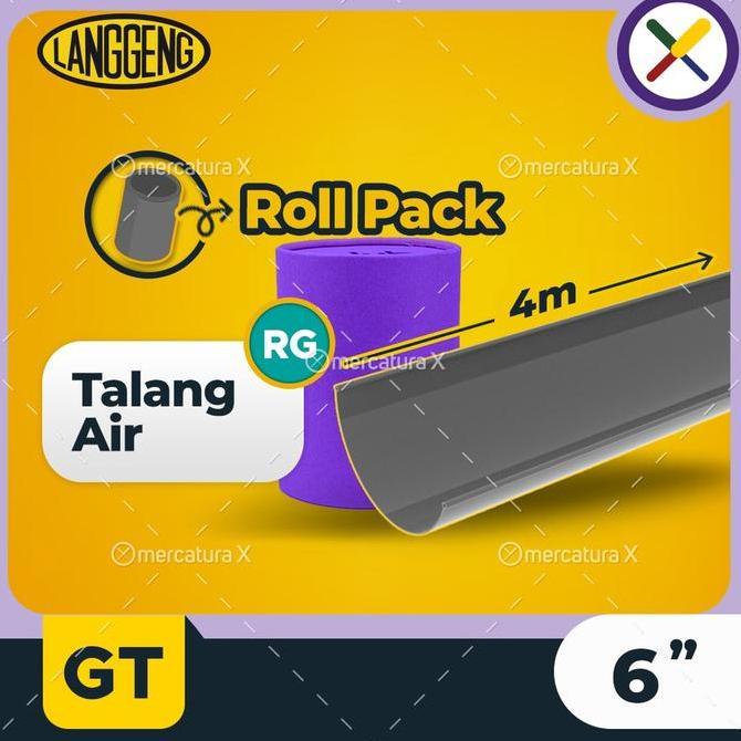 Talang Air PVC RG 6" Talang Pipa Setengah Lingkaran