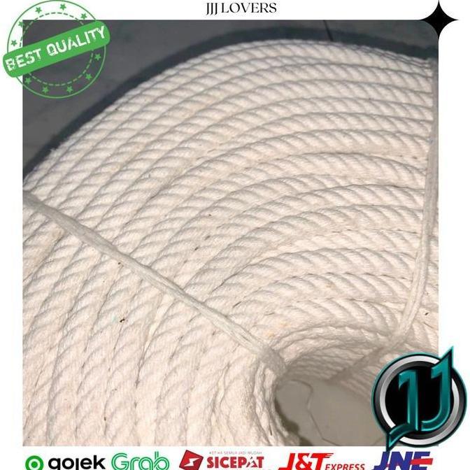 Tali Tambang Besar Tambang Katun Tali Tambang putih Kuralon 10mm Roll