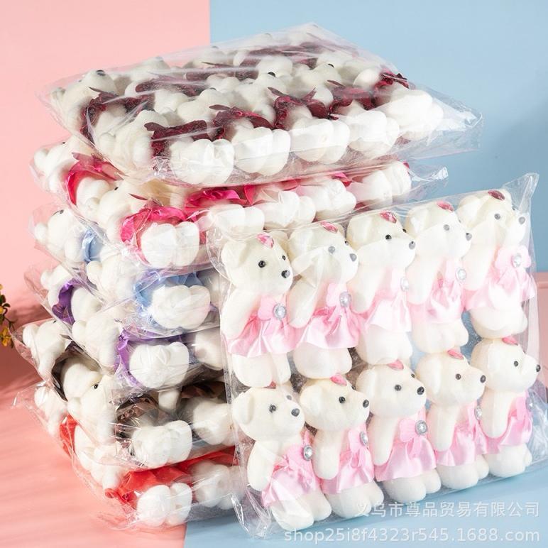 PREMIUM [10051] (1pcs) Boneka Mini Teddy Bear, Boneka Beruang Polos, Mini Bear untuk buket bunga