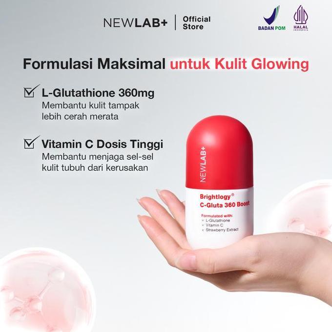 Bisabanget- [Special Selvidjong] Newlab Brightlogy C-Gluta 360 Boost | Suplemen Glutathione | Minuma