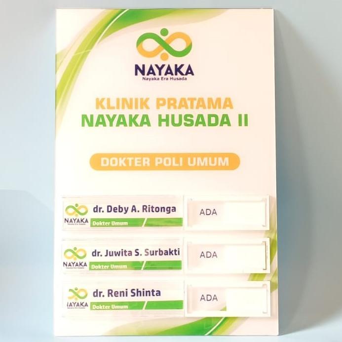[SR] Akrilik Informasi Dokter, Informasi Petugas, Informasi Petugas Versi Tempel