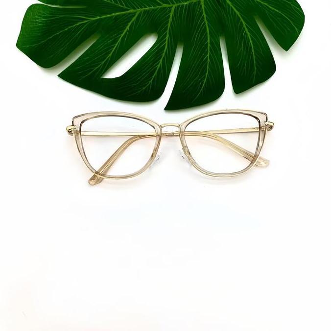 Papipapu- Kacamata Cat Eye Minus 0.25 S/D 6.00 Frame 95920 Minus Photocromic Korea Style Viral Termu