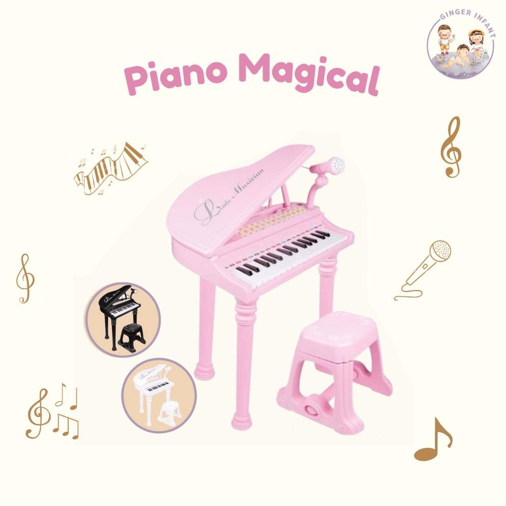 [MURCE] Mainan Piano Anak Dengan Mic Dan Kursi Kokoh