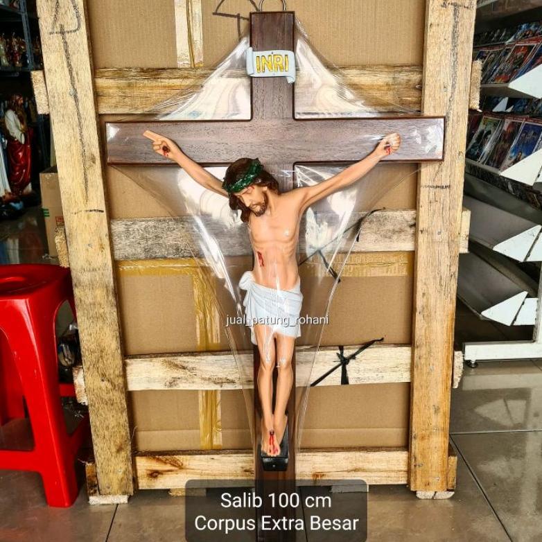 [HX] Salib Dinding Yesus 100 cm corpus besar
