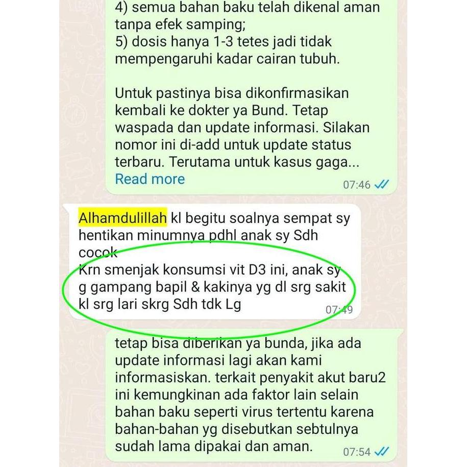 Lansungkirim- Defend D Drops 15Ml Vitamin D3 Tetes Untuk Bayi/Anak/Dewasa