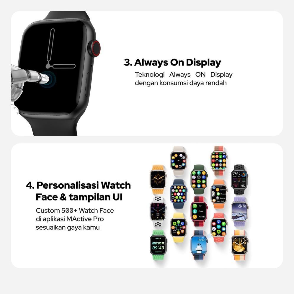 cuci gudang original oppo smartwatch 10 pro max with 2.3" hd amoled display gps nfc waterproof bluet