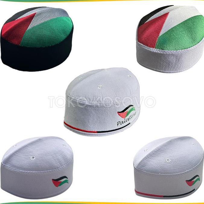 Bagusbanget- Peci Malaysia Motif Terompah Nabi, Palestina, Kembang, Wajik, Kopiah Haji Pria Songkok 