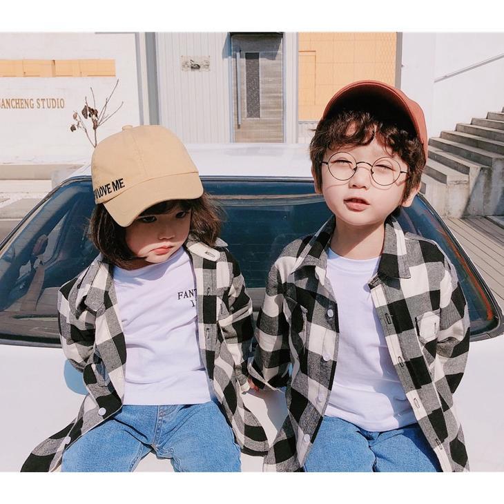 Big Promo The Familly Couple Flannel Kotak Lengan Panjang Kemeja Kotak Kotak Keluarga Baju Couple Ay