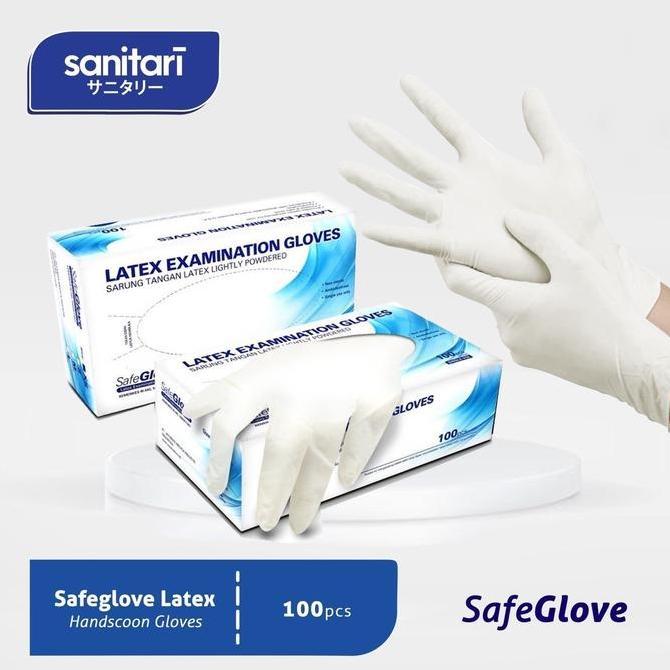 Medikit- Sarung Tangan Latex Safeglove Handscoon Gloves Safeglove Sarung Tangan Safeglove Latex