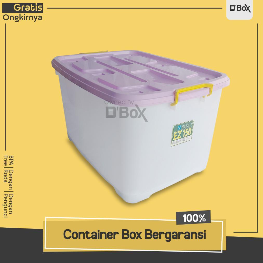 [ZR] [PACKING DUS] BOX CONTAINER BESAR JUMBO CB 150 LITER DENGAN RODA PENYIMPANAN KOTAK SERBAGUNA EZ