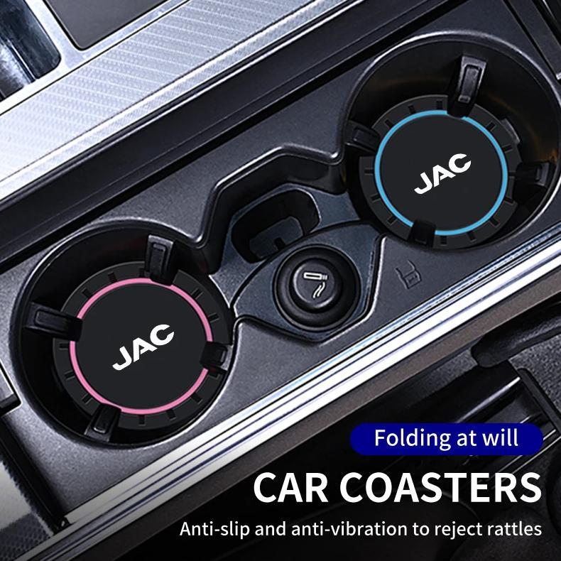 2pcs Car Silicone Water Cup Mat Anti-slip Pad Accessories For JAC Refine J3 J2 S5 S3 J5 J6 J4 T8 Vap