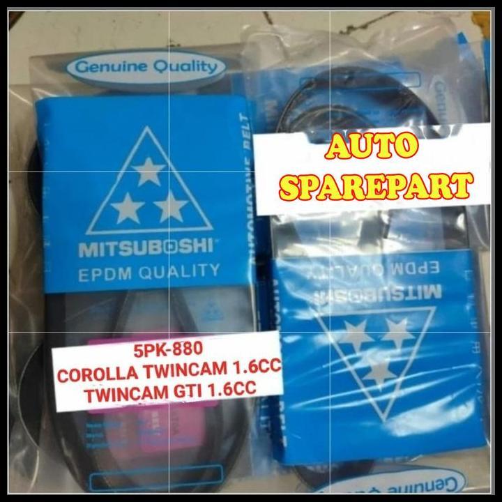 TERMURAH FAN VAN V BELT TALI KIPAS 5PK880 COROLLA TWINCAM GTI 1.6CC 5PK-880