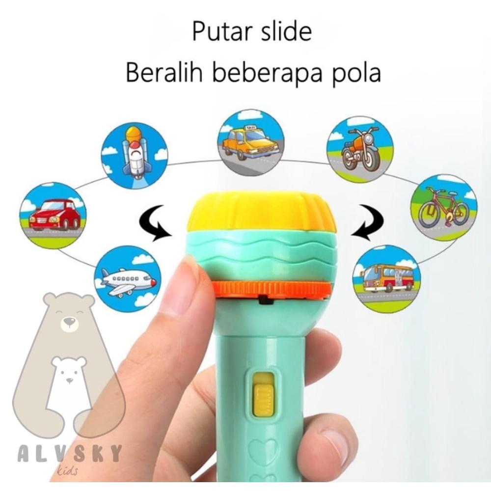 promo mainan edukasi anak senter proyektor / fun flashlight / mainan proyektor gambar / mainan eduka