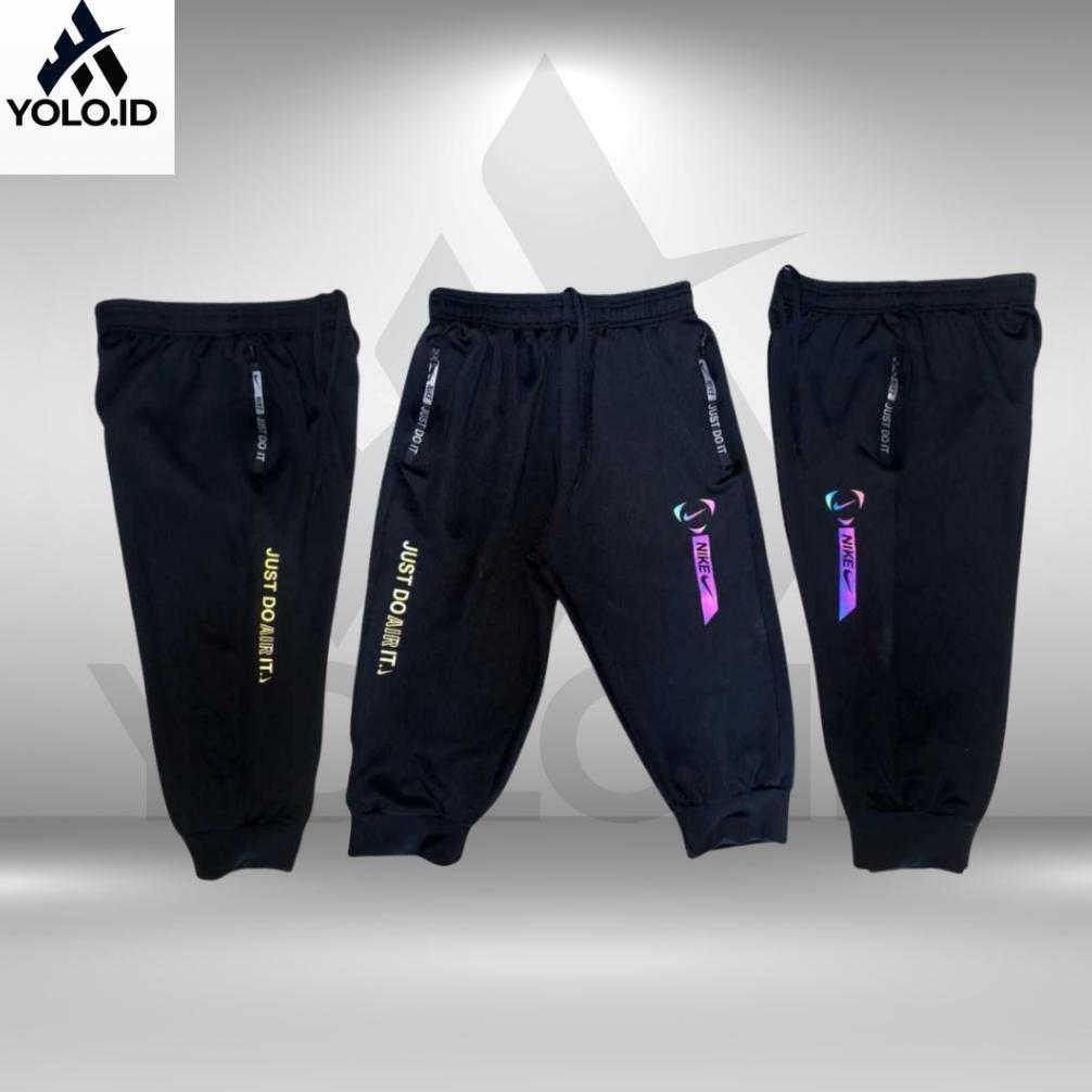 BestPromo Celana Training Jogger 3/4 Joger Pants Olahraga Premium Pria Wanita 7/8