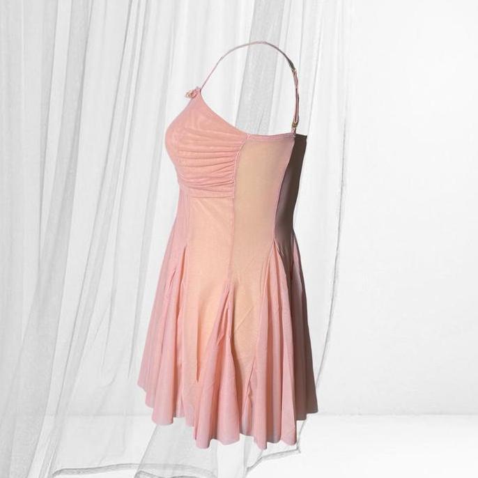 Murah [ Redpink ] Dress Night Lingerie Babydoll Gaun Tidur Cute Looks Anggun Transparan Hot Godaan W