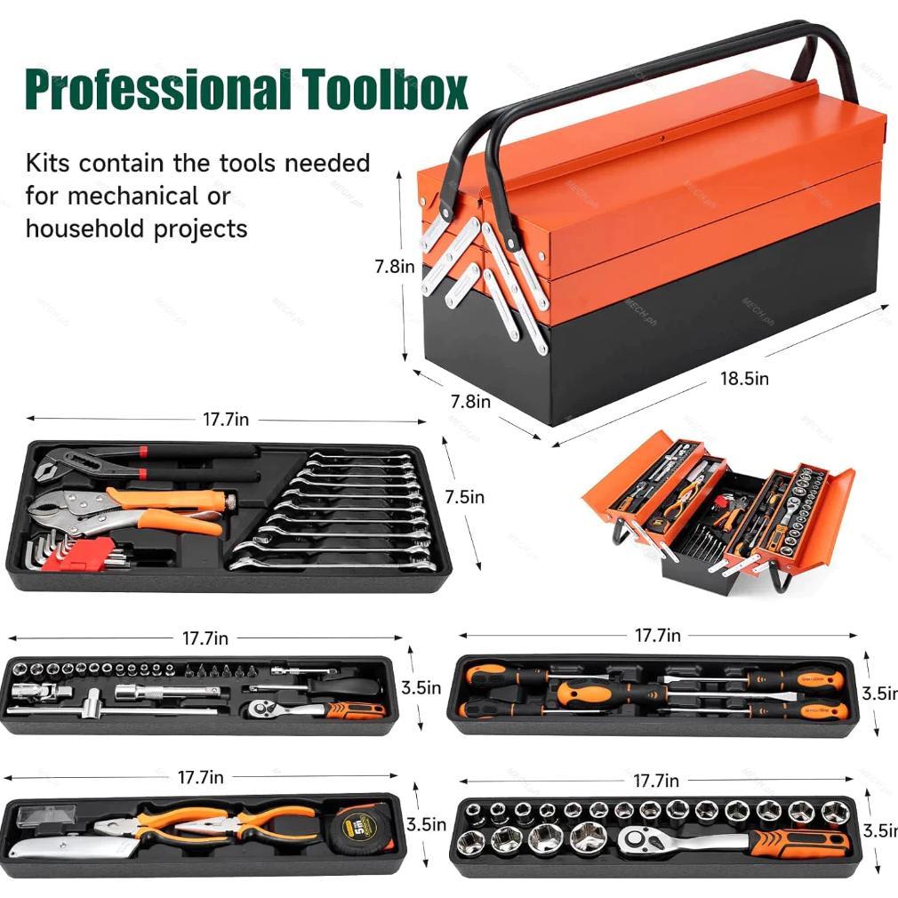 DISKON REAIM TOOL KIT 85PCSKUNCI SET LENGKAP TOOL BOX SET LENGKAP TOOL BOX KUNCI SHOCK SET ALAT MULT