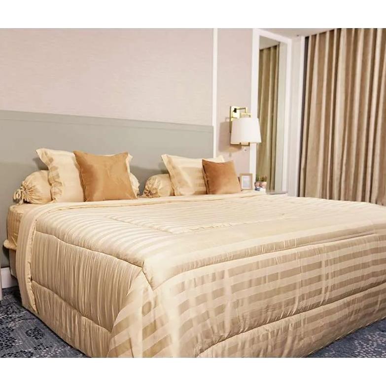 BEST SALE Bedcover set salur 1 set bed cover motif salur berbagai macam warna ukuran 90x200 120x200 