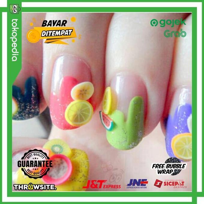 ZEZEXON Hiasan Kuku Nail Art Tips Filler Slime Fruit 1000pcs OLOEY