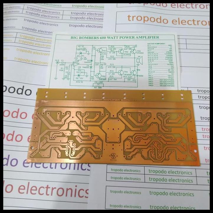 TERMURAH PCB POWER AMPLIFIER 600 WATT STEREO
