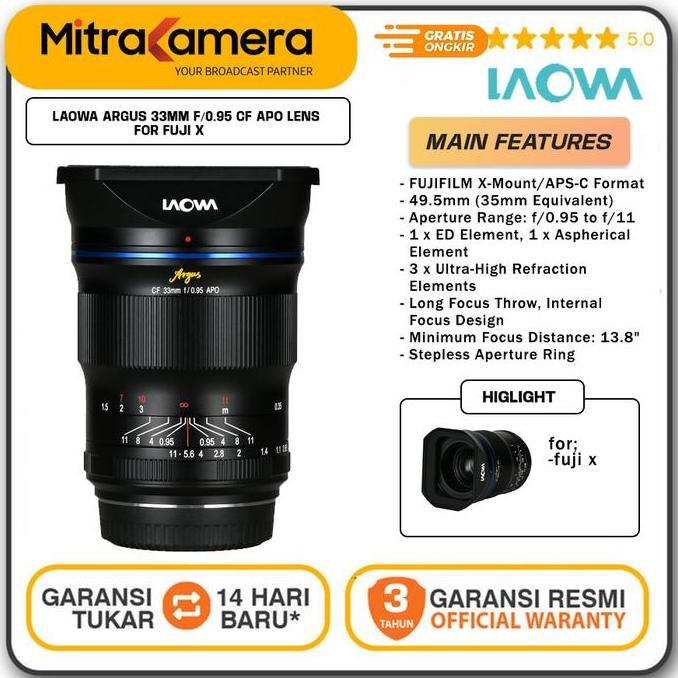 KYOMIE Laowa Argus 33mm f/0.95 CF APO FOR FUJI X