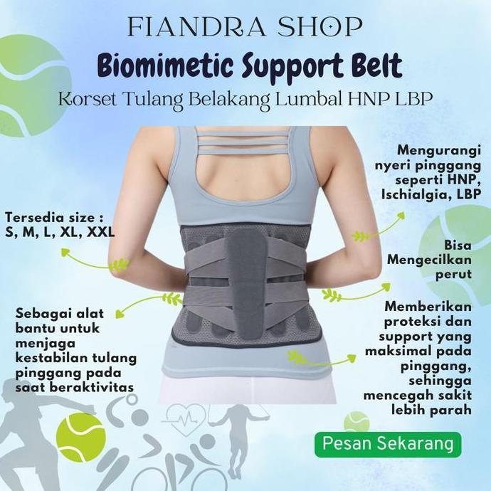 Korset tulang belakang Korset Lumbal Wanita Pria Belt Back Lumbar Waist Support Korset HNP LBP Penga