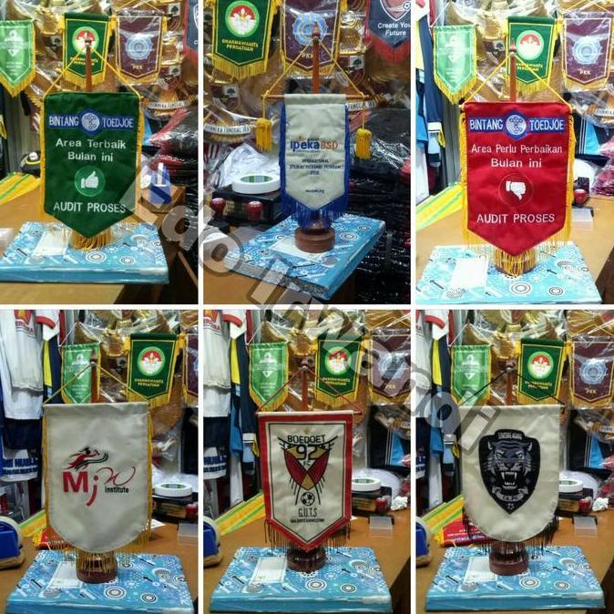 Bendera Vandel Meja Bordir Bendera Pataka Vandel Kecil Berkualitas
