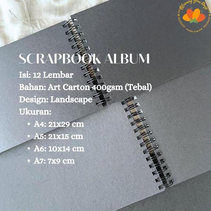 ready Scrapbook Album Hitam A6 A7 buku album hitam scrapbook album polos | buku hitam diary journal 
