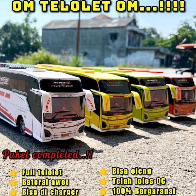 LOMARASHOP Bus oleng miniatur bus full lampu miniatur bus oleng murah