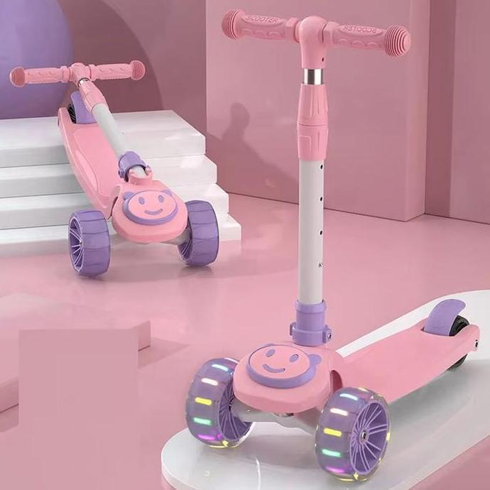 TERBARU - Scooter Anak 3 Roda Kickscooter Otoped 21 Skuter Kids Balance Lipat Plastik