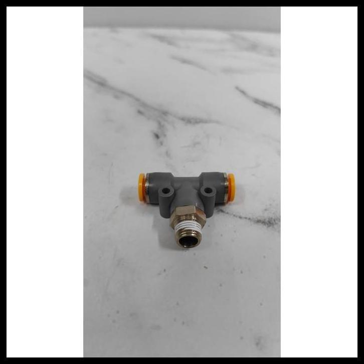 GRATIS ONGKIR NEPEL ANGIN FITTING PNEUMATIC TEE T CABANG 3 6MM DRAT 1/8 INCI 