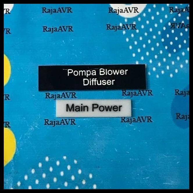 BEST DEAL NAME PLATE TINGGI 50MM PANEL TAG CONTROL LISTRIK CUSTOM LABEL SPESIFIKASI ACRYLIC JASA NAM