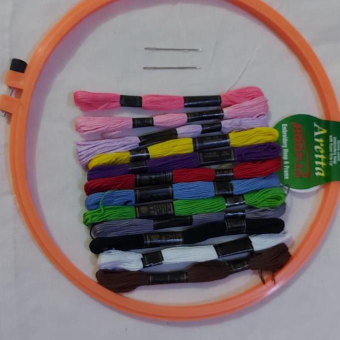 Ready paket pemidangan + benang sulam + Jarum sulam / Paket belajar Sulam