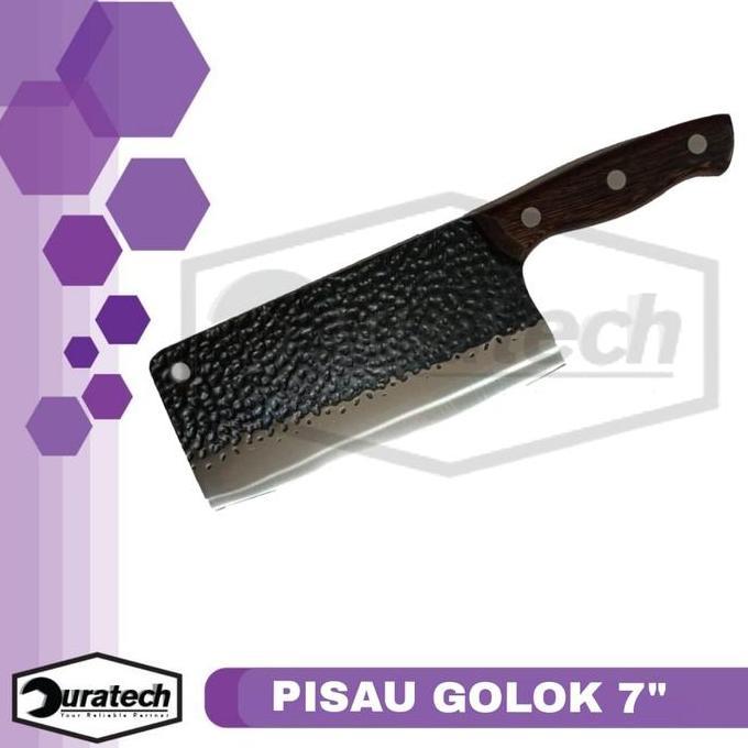 Pisau Daging Golok Besar Piso 7" Pisau Dapur Chef Meat Knife Cleaver / Pisau Golok Besar Piso Stenli
