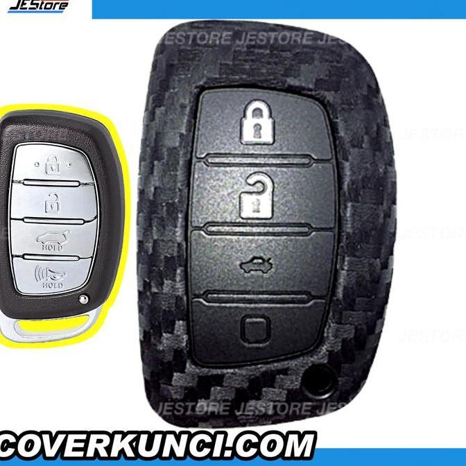 HYUNDAI CRETA 4BTN Cover Kunci Sarung Carbon Hyundai Creta Kunci Cover