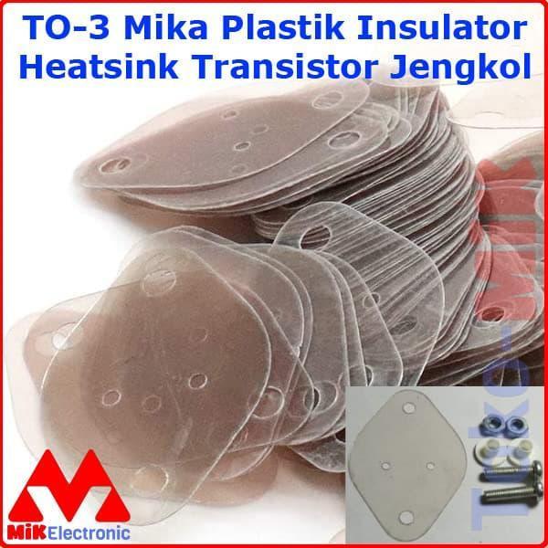 TO-3 TO3 MIKA PLASTIK INSULATOR HEATSINK PENDINGIN TRANSISTOR JENGKOL