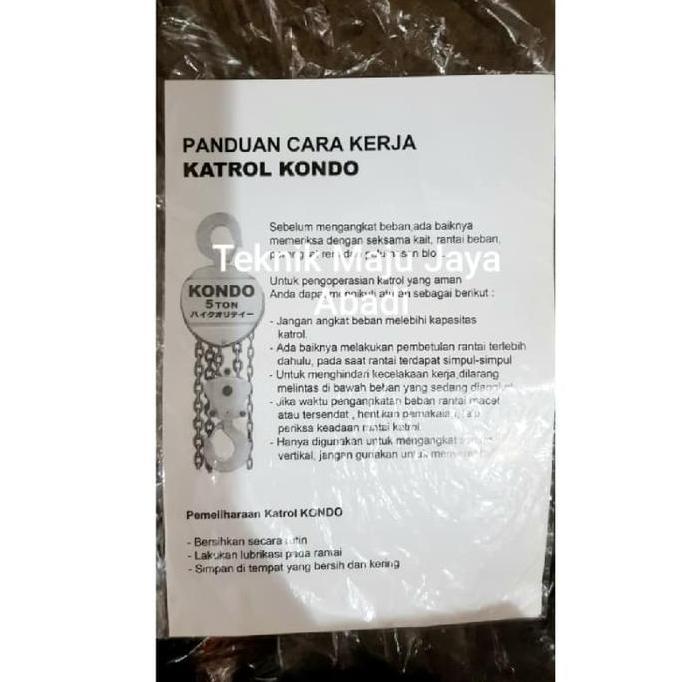 KONDO Chain Block / Takel 3Ton x 5meter