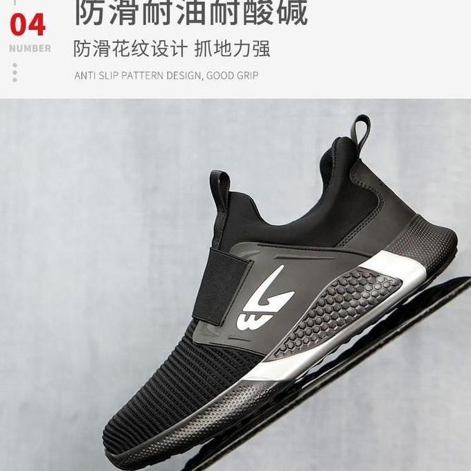 Sepatu Safety Import Ujung Besi Sporty Safety Shoes Anti Paku Safety Shoes RIngan