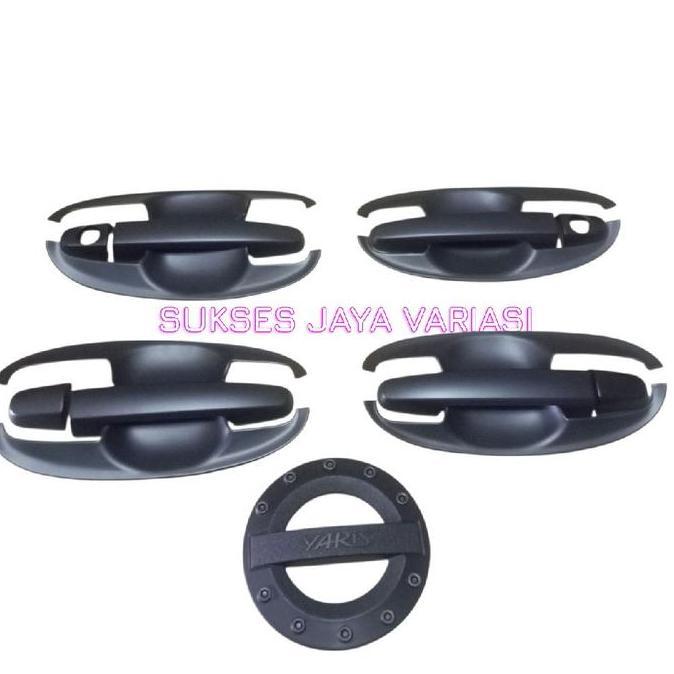 Paket Outer Handle Tank Cover Mobil Toyota Yaris Lama Yaris Bakpao 2005-2013 Hitam - Car, Motorcycle