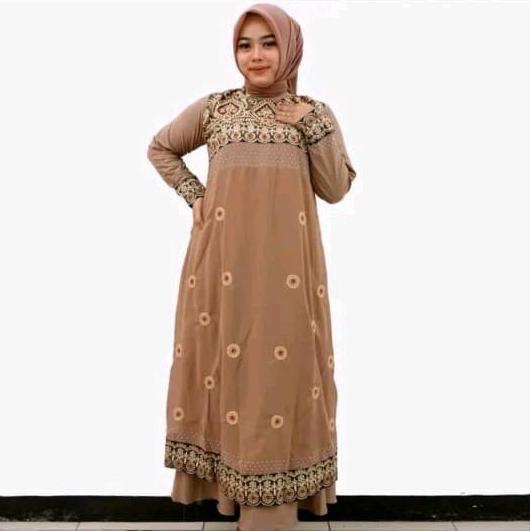 GAMIS JERSEY SARI INDIA Mewah Nyaman Wanita
