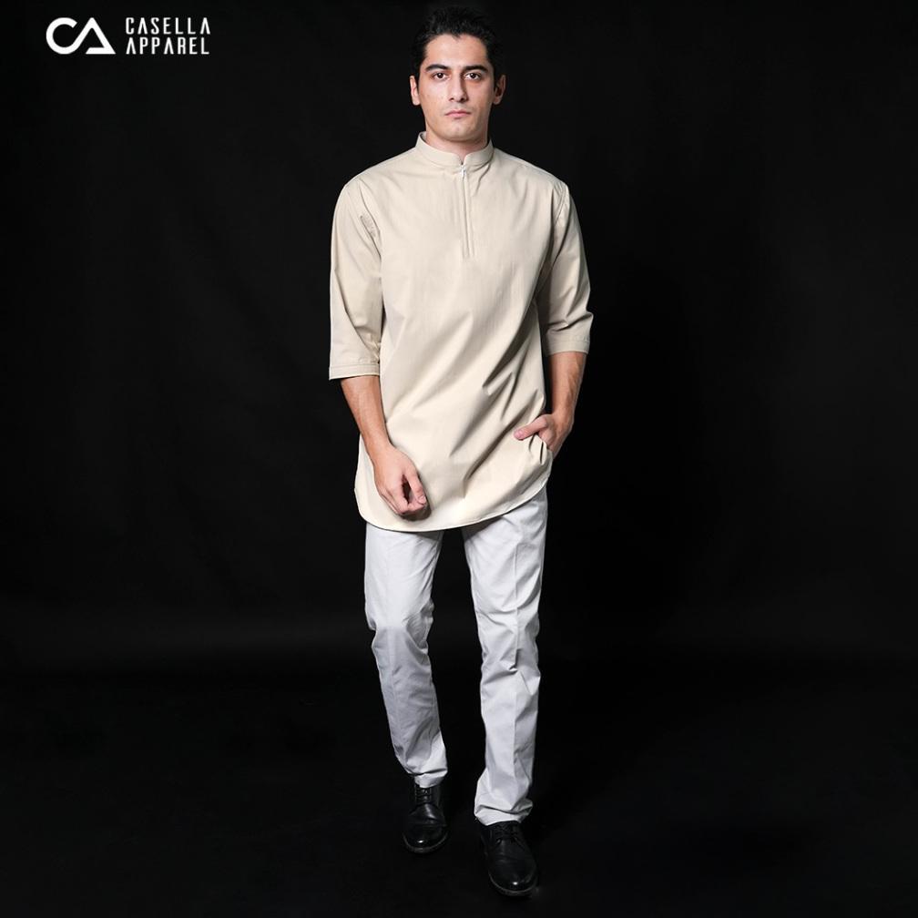 BIG PROMO Casella Baju Koko Kurta Lengan | Casella Kurta Hamzah Zipper
