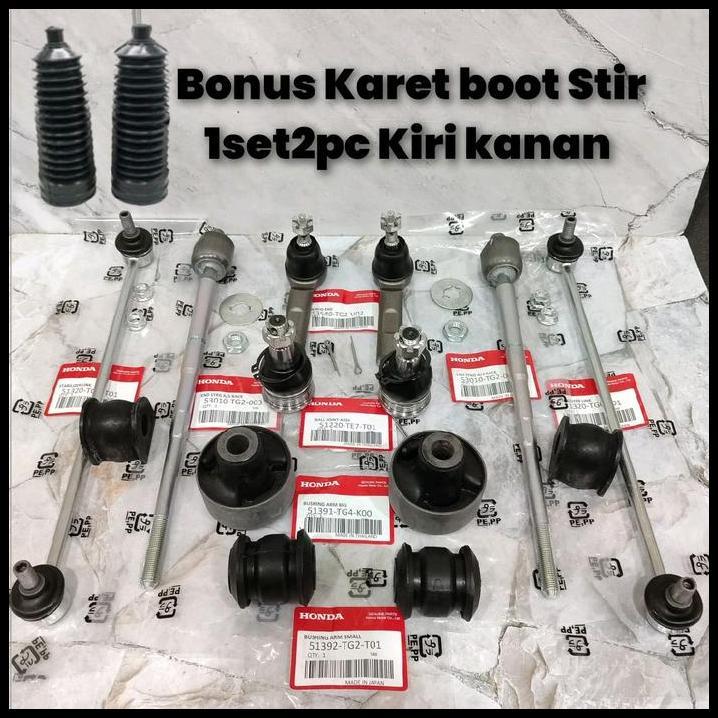 BEST DEAL PAKETAN KAKI KAKI DEPAN BRIO SATYA TIE ROD END RACK END LINK STABILIZER KARET STABIL BUSHI