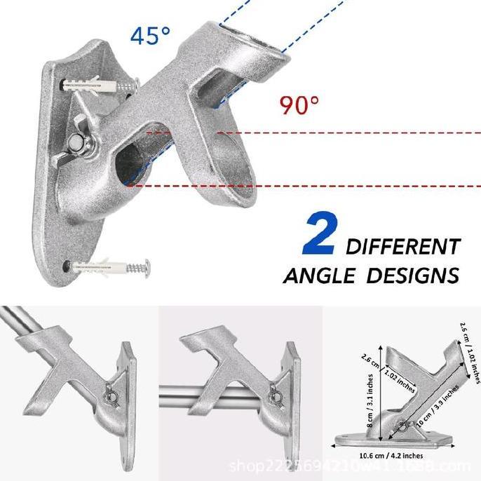 Ready DPC Store 1 SET Tiang Bendera Portable Baja Tahan Karat Teleskopik 2 Meter Stainless Steel Adj
