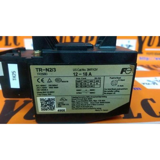 Thermal Overload Fuji Relay Overload TR-N2/3 Fuji Electric