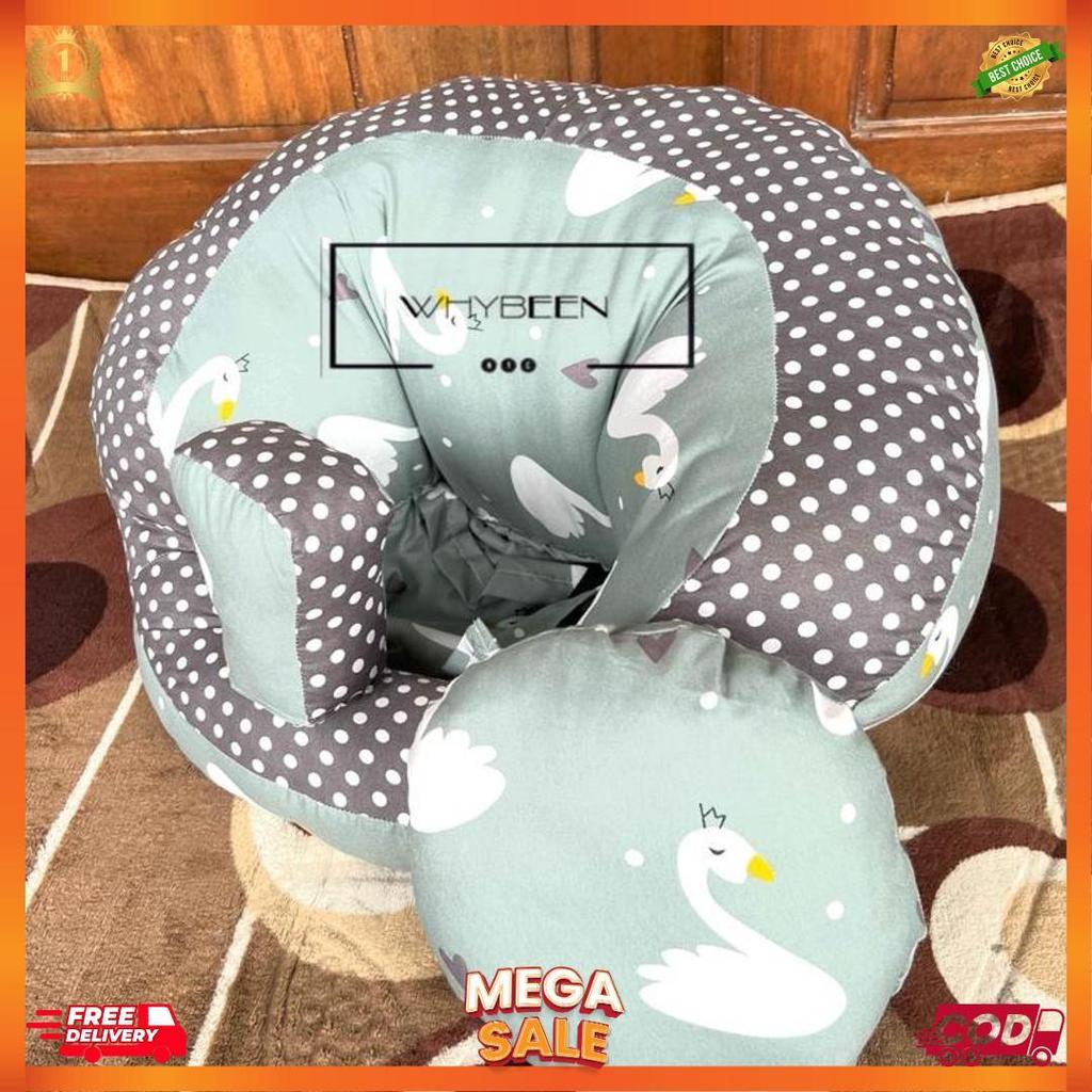 Premium Sofa Kursi Bayi [Sofa Duduk Bayi] Bayi Belajar Duduk Dengan Bantalan Empuk Dan Sabuk