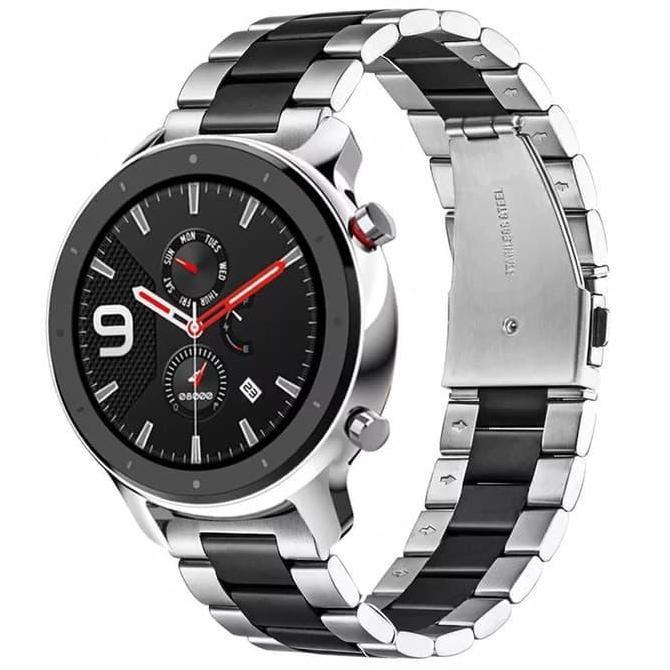 STAINLESS STEEL METAL TWOTONE STRAP JAM XIAOMI HUAMI AMAZFIT GTR 47MM