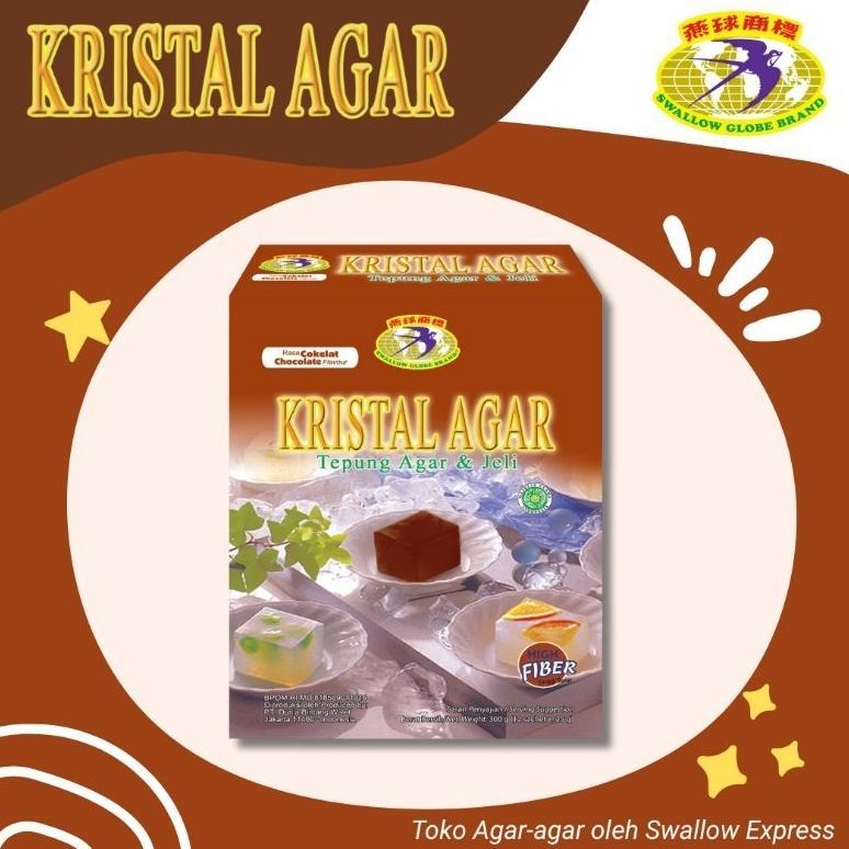 NEW PORODUK KRISTAL AGAR JELLY COKLAT - SWALLOW GLOBE  SEKOTAK ISI 12 SACHET