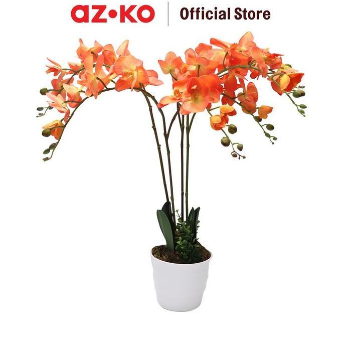 ARTHOME 60 CM BUNGA ARTIFISIAL ORCHID - ORANGE