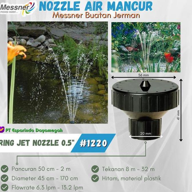 ready Nosel Messner Ring Jet Hitam Nosel 0.5" #1220 Buatan Jerman