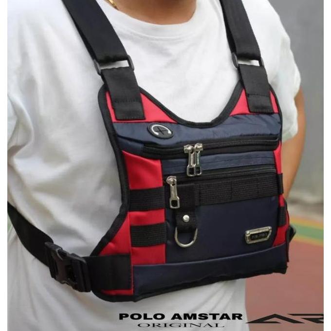 Chestbag Tactical Sporty Outdoor Polo Amstar Slingbag Series Uss One Tas Selempang Dada Pria